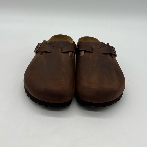 Birkenstock Boston Women’s Sz 8 Brown Habana Oiled Leather Soft Footbed Shoes. - Picture 2 of 12